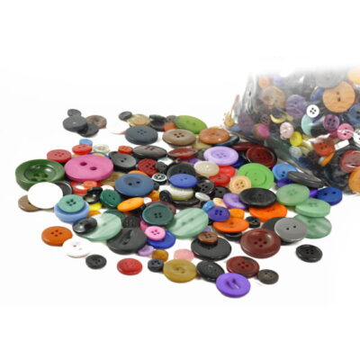 Coloured Buttons Remnants - 500g bag