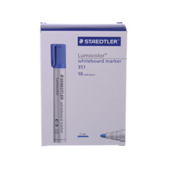 STAEDTLER Whiteboard Marker (Bullet Tip) - Box of 10 Blue