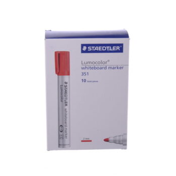 STAEDTLER Whiteboard Marker (Bullet Tip) - Box of 10 Red