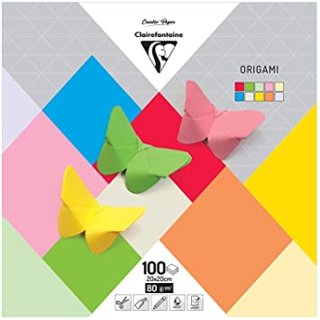 Origami Paper Assorted Colours - Pack of 100 (20x20cm)