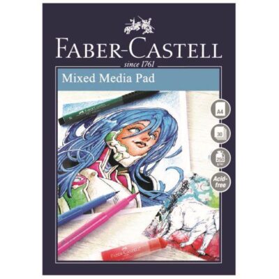 Faber Castell - A4 Mixed Media Drawing Pad 250g paper 30 shts