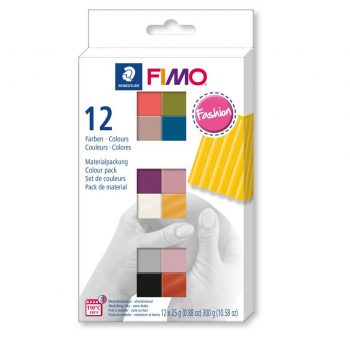 FIMO Multi-block Set - 12 x 25g blocks (Fashion Colours) Modelling Clay