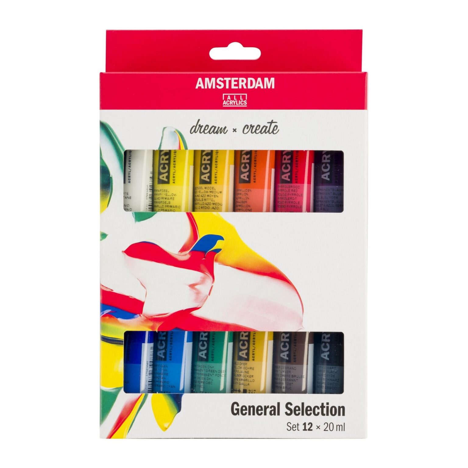 Amsterdam Acrylic Paint Set of 12 x 20ml General Selection Art & Craft