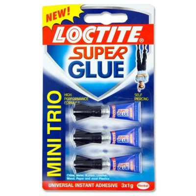 Super Glue - Loctite Mini Trio Pack - 3 x 1g - instant adhesive