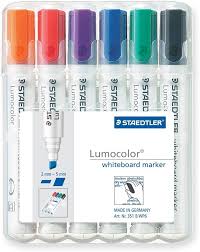 STAEDTLER Whiteboard Marker Set of 6 - Chisel Tip
