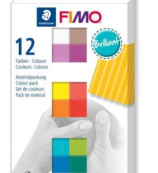 FIMO Multi-block Set - 12 x 25g blocks (Brilliant Colours) Modelling Clay