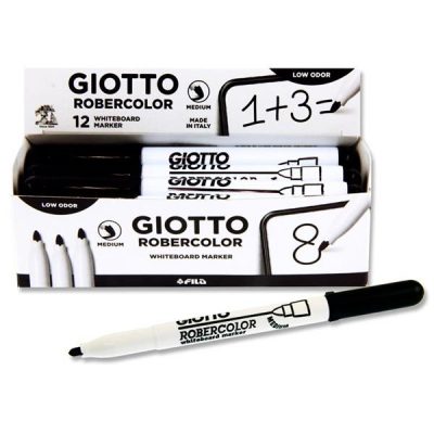 Giotto Whiteboard Markers Bullet Tip (Slim) - Box of 12 Black