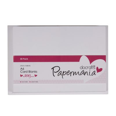Papermania Card and Envelopes Pack of 50 - White A6 (10.5x14.8cm)