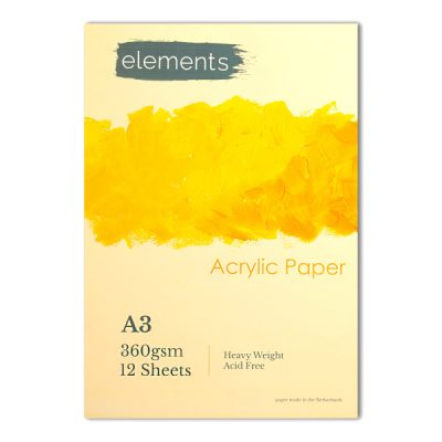 Elements - A3 Acrylic Painting Pad 360g 12 sheets