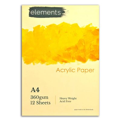 Elements - A4 Acrylic Painting Pad 360g 12 sheets