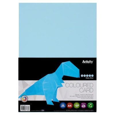 A4 Baby Blue Colour Card - Pack of 50
