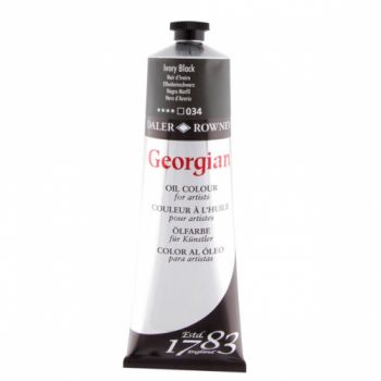 Ivory Black - 034 Georgian Daler Rowney Oil Paint