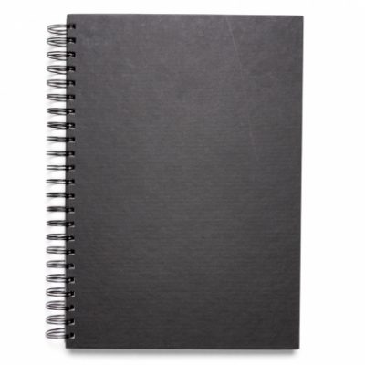 A4 Elements Wirebound Sketchbook - 50 sheets 180g - Black Cover