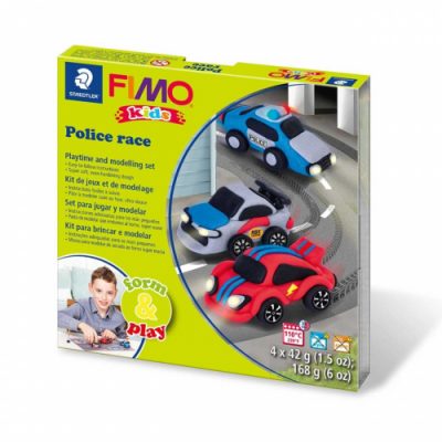 FIMO Kids Police Race Set 168g Ages 8 plus - modelling set