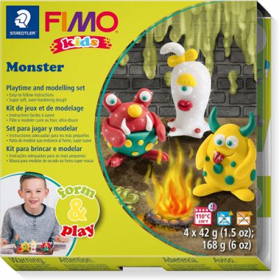 FIMO Kids Monster Set 168g Ages 8 plus - modelling set