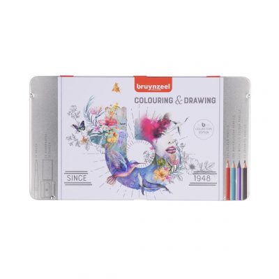 Bruynzeel Colouring & Drawing Tin Set - 70 pieces colouring pencils