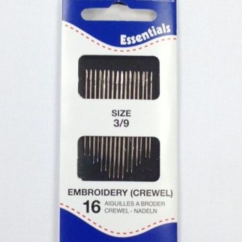 Crewel Embroidery Needles sizes 3/9 - 16 pieces by Art and Craft Online Shop