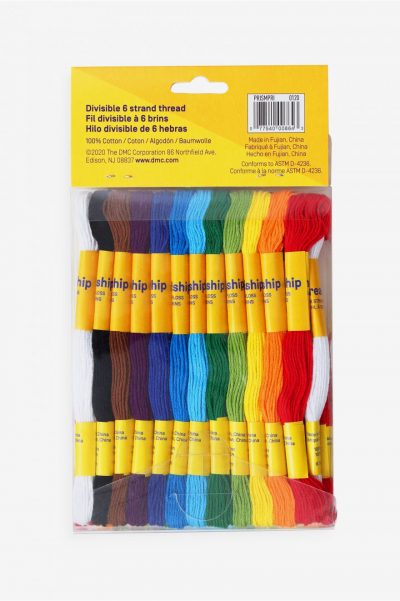 6 Strand Thread - Embroidery Threads Selection Pack of 36 - Multicoloured