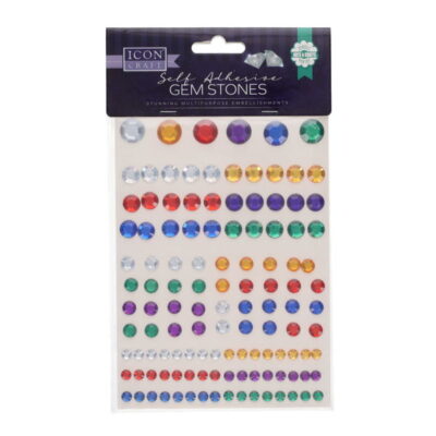 Gem Stones S/A Flat-back Assorted - 120 pcs