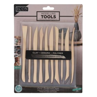 Clay Modelling Tools - Wooden double-ended set of 10