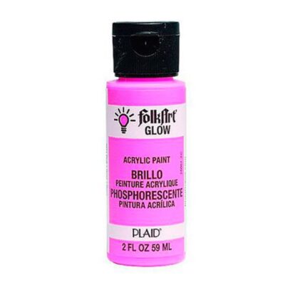 "Folk Art" GLOW in the DARK Acrylic 59ml - Pink