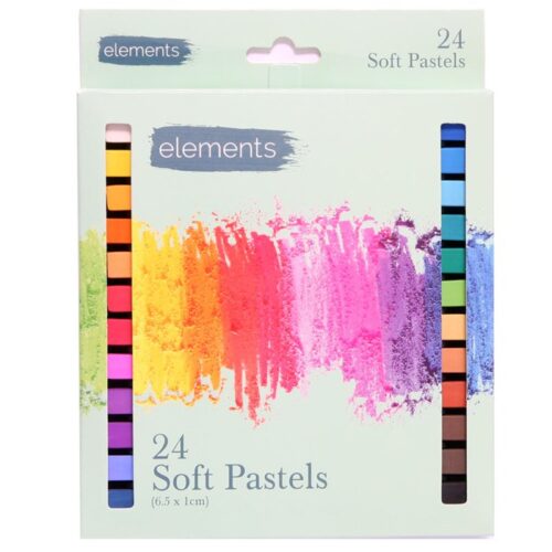 ELEMENTS Set Di 24 Pastelli A Olio, 7x1,1 Cm, Morbidi E Miscelabili, Per Artisti E Hobbisti