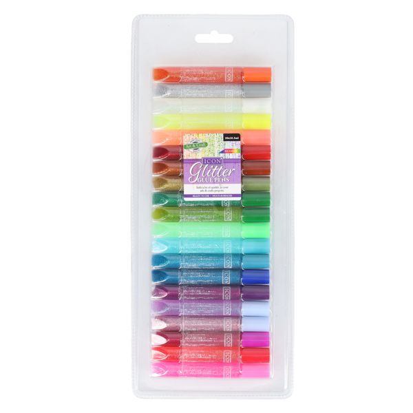 Glitter Glue Pen Pack - 20 assorted colours