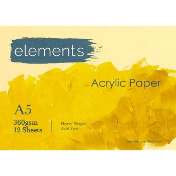 Elements - A5 Acrylic Painting Pad 360g 12 sheets