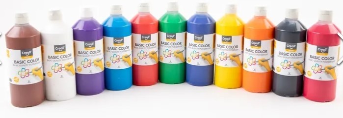Creall Poster Paint 500ml - Assorted 10 Colour Classroom Box