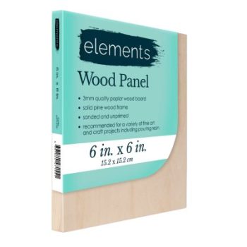 Elements Wooden Painting Panel - 6" x 6"