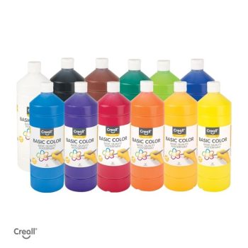 Creall Poster Paint 1000ml – Assorted 10 Colour Classroom Box